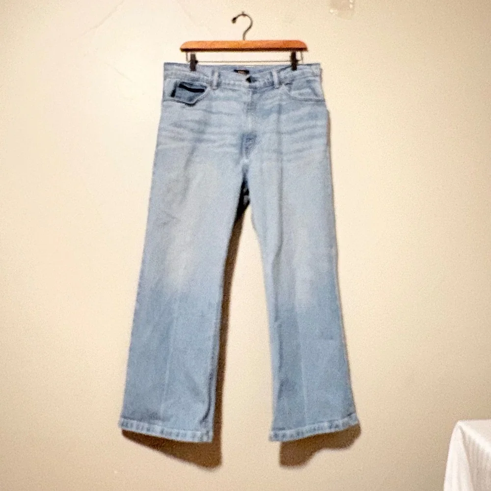 Polo Ralph Lauren‎ Women Light Wash Laight Cropped Flare Jeans size 32 x 27